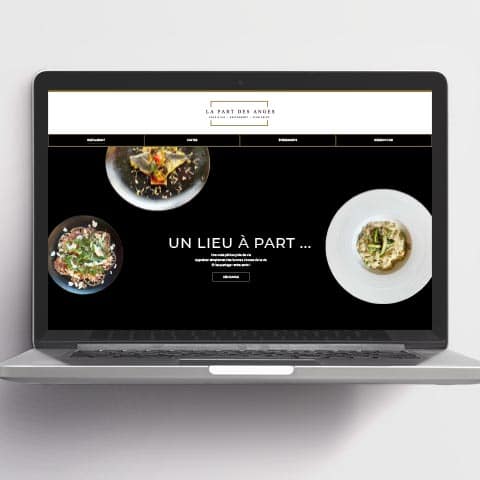 Création : Site web / Menus pour La Part des Anges : Agence Linéal