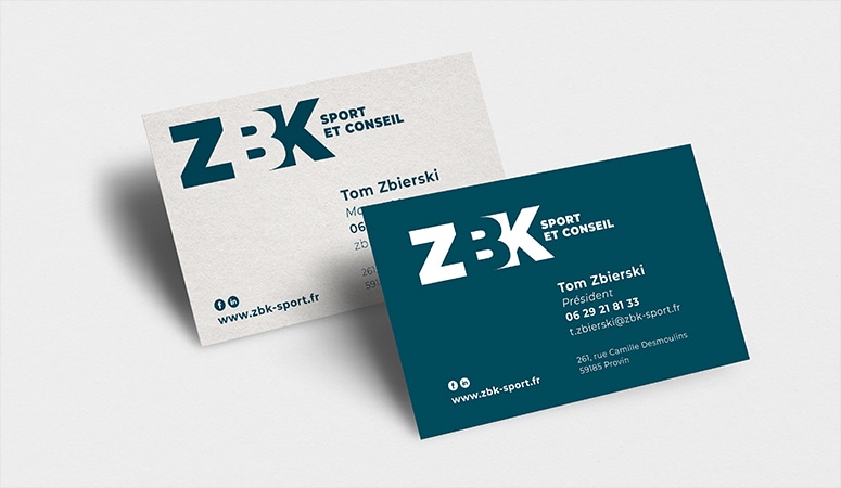 Logo et site web de ZBK SPORT.
